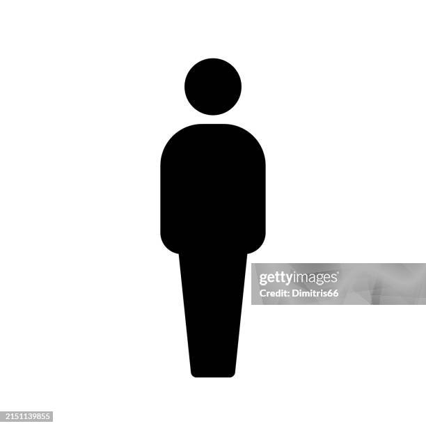 bildbanksillustrationer, clip art samt tecknat material och ikoner med single man stick figure icon - en människa