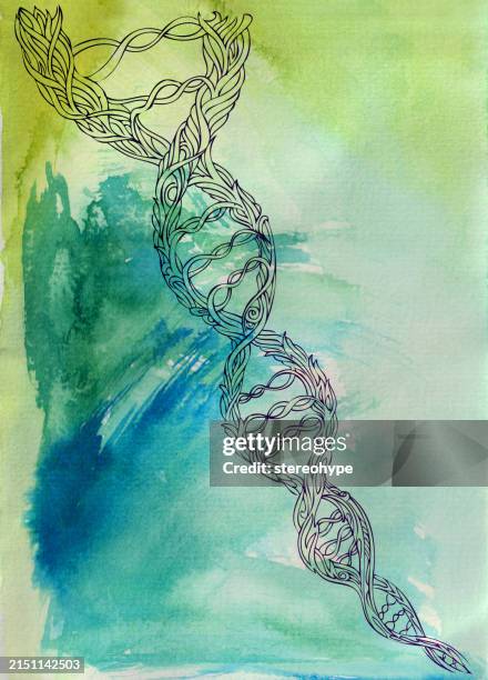 green genes - light breaking through stock illustrations