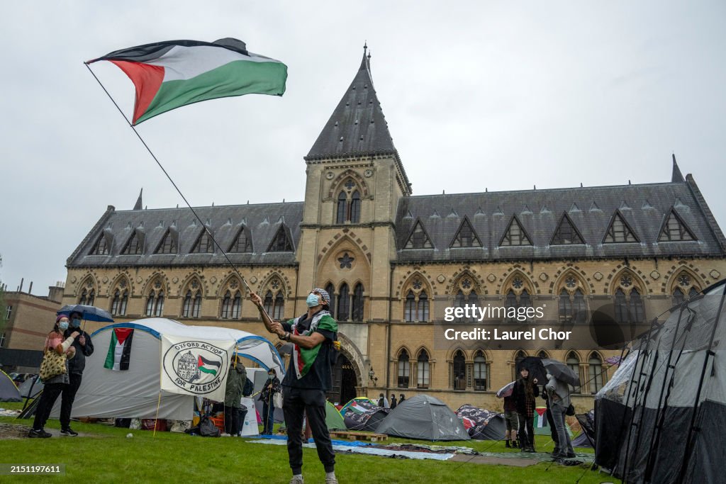 Protest Encampment Erected At Oxford University In Support Of Palestinians