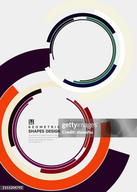 abstract colors geometric curve stripe flat pattern background - booklet stock illustrations