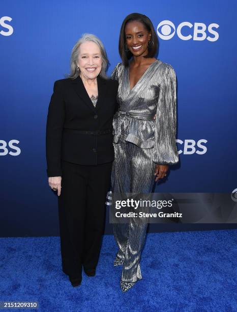 Kathy Bates, Skye P. Marshall arrives at the Fall Schedule Celebration at Paramount Studios on May 02, 2024 in Los Angeles, California.