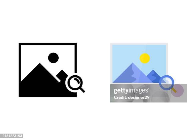 image searching icon vector design. - computer clip art stock illustrations