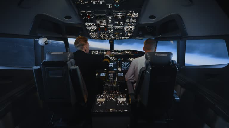 Airplane Cockpit for Aviation Pilot and Plane Navigation of Pilotage ...