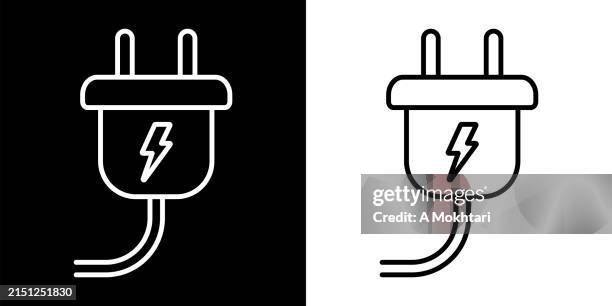 wall socket icon. - wired stock illustrations