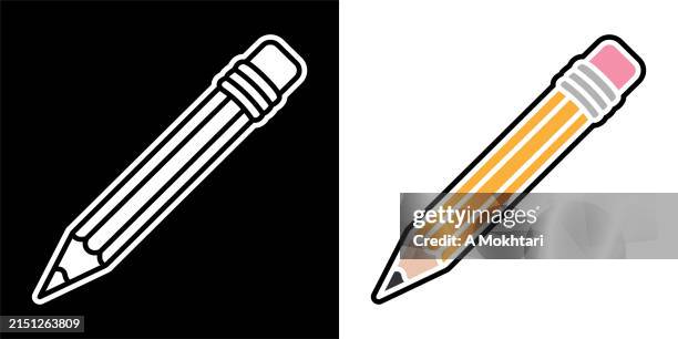 pencil icon. - education logo stock illustrations