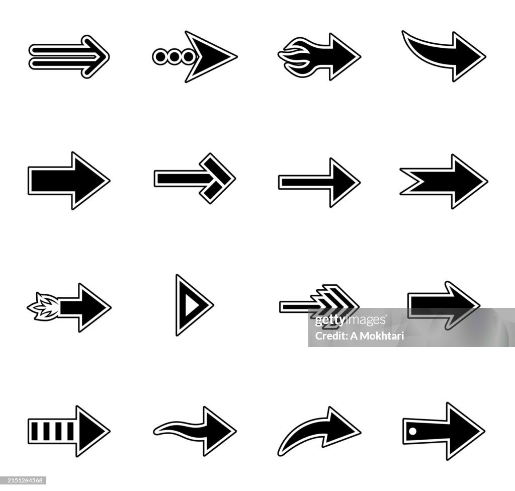 Conjunto de ícones de setas.