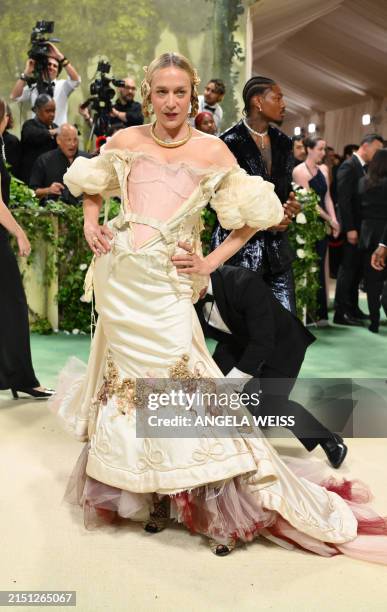 Actres and model Chloe Sevigny arrives for the 2024 Met Gala at the Metropolitan Museum of Art on May 6 in New York. The Gala raises money for the...