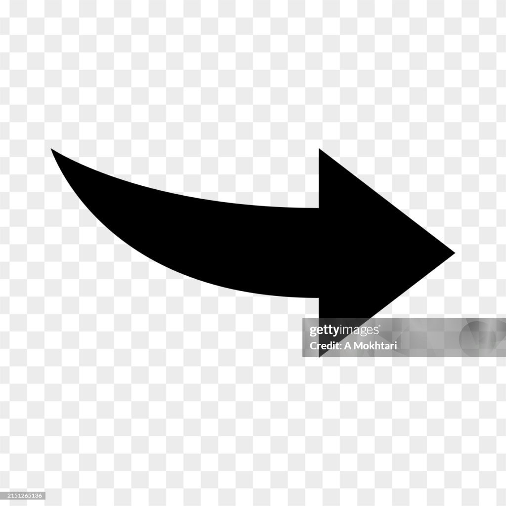 Pfeilsymbol auf transparentem Hintergrund.