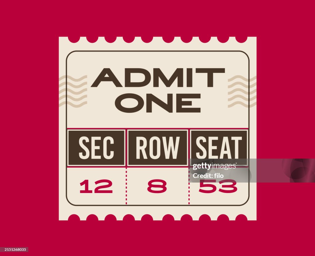 Admit One Ticket Event Access Invitation Retro Design