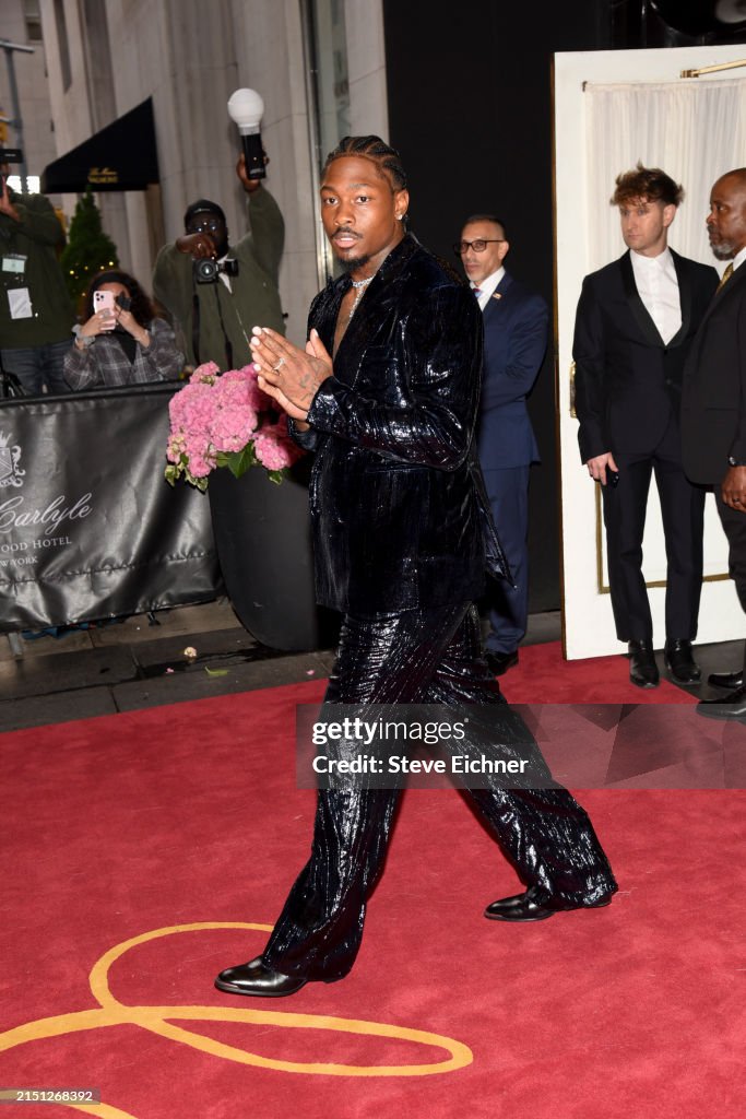 Stefon Diggs at The Carlyle Hotel before the 2024 Met Gala "Sleeping Stefon Diggs at The Carlyle Hotel before the 2024 Met Gala "Sleeping