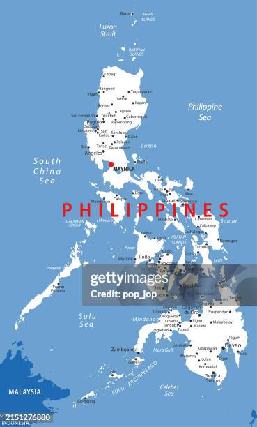 Philippines Map Vector Colored Map Of Philippines High Res Vector Philippines Map Vector Colored Map Of Philippines 