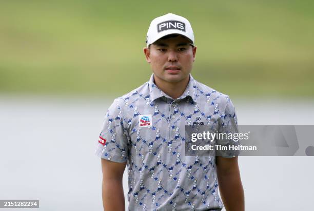Taiga Semikawa of Japan on the 15th green during the second round of THE CJ CUP Byron Nelson at TPC Craig Ranch on May 03, 2024 in McKinney, Texas.