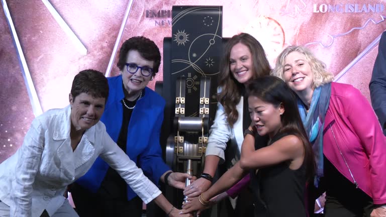 NY: Billie Jean King Lights The Empire State Building In Honor Of The Women's Sports Foundation's 50th Anniversary