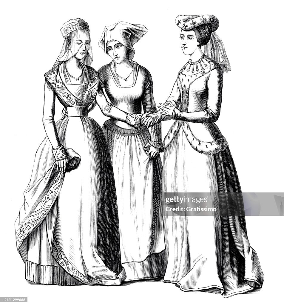 Noble dame de la riche bourgeoisie 14ème siècle