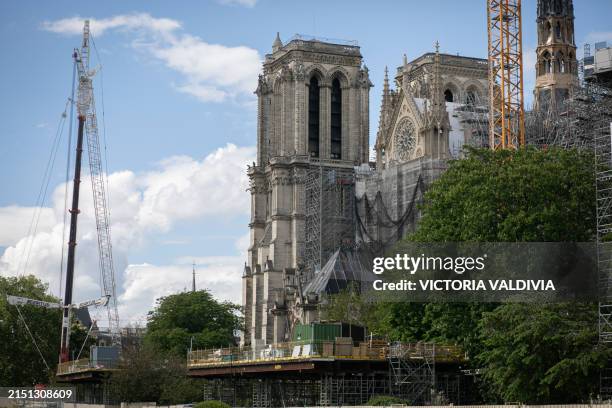 Preview of the reconstruction of the Notre Dame de Paris Cathedral, France on May 3, 2024.