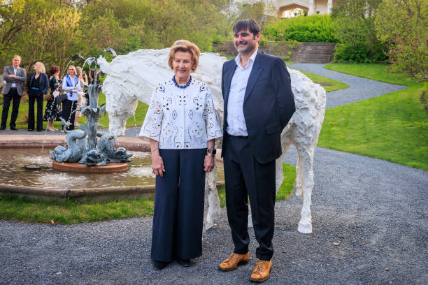 NOR: Queen Sonja Of Norway Attends The Official Opening Of Davide Rivalta's Sculptures Exhibition