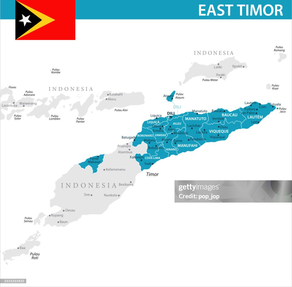 Karte von Osttimor - Vektorillustration