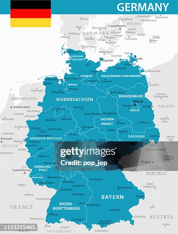Map of Germany - Vector illustration Map of Germany - Vector illustration