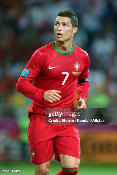 June 17: Cristiano Ronaldo of Portugal running during the UEFA Euro 2012 Group B match between Portugal and Holland at Metalist Stadium on June 17,...