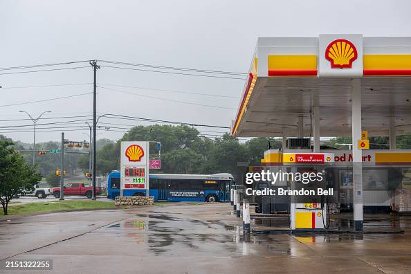 A Shell gas station on May 03, 2024 in Austin, Texas. Shell gas has ...