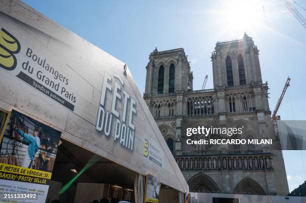 The Fete du Pain returns to Paris from May 7 to 16, 2024 on the square in front of Notre-Dame Cathedral in Paris, France, May 7, 2024. Reconstructed...