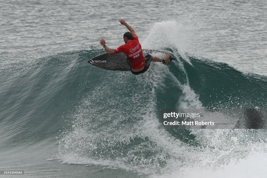 George Pittar George Pittar of Australia surfs during the 2024 Gold Coast Pro at ...