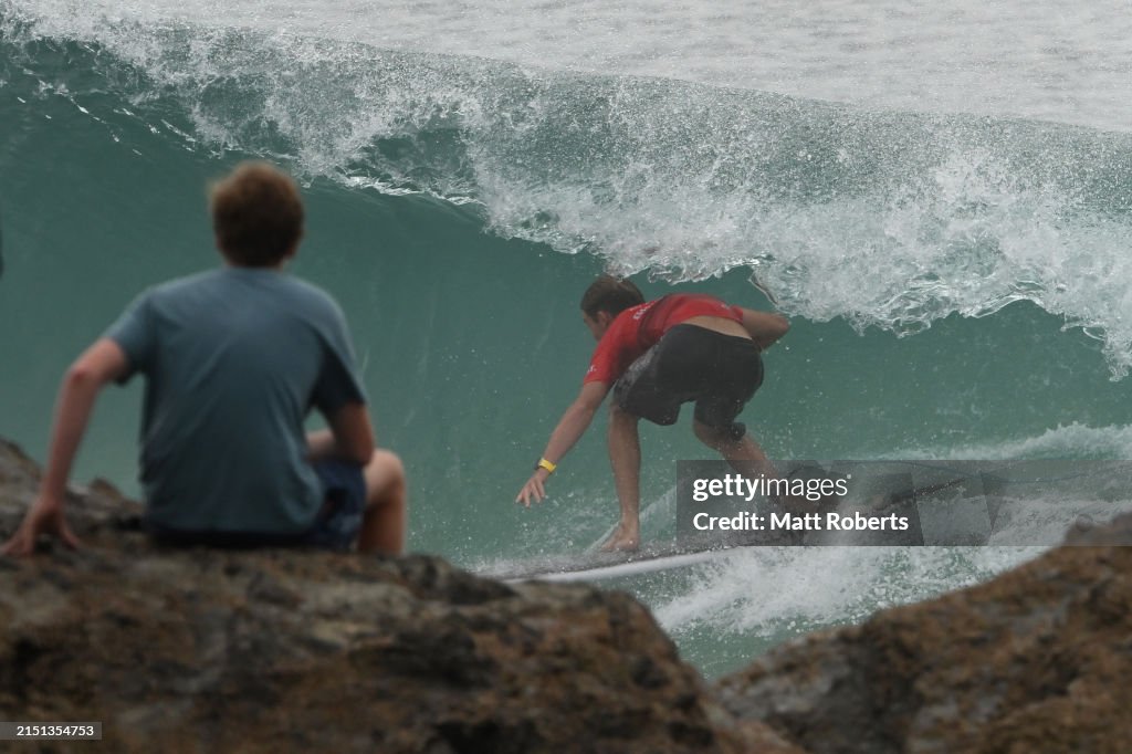 George Pittar George Pittar of Australia surfs during the 2024 Gold Coast Pro at ...