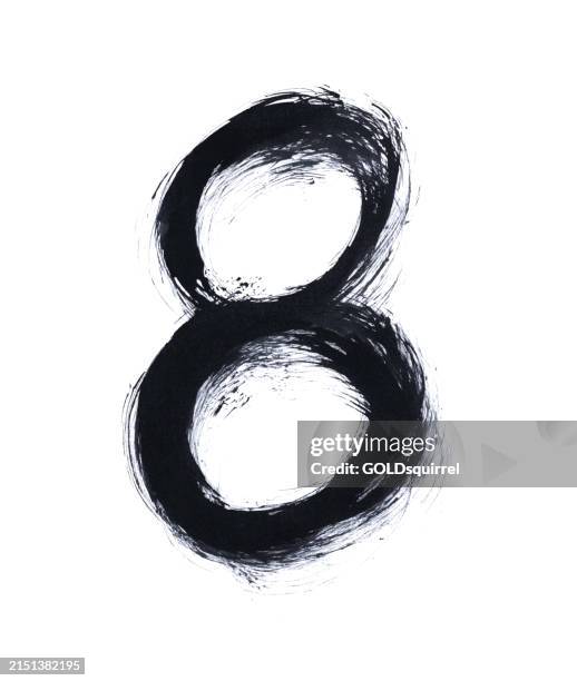 цифра 8 на фоне бесконечности абстракция