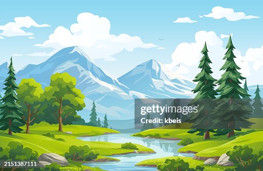 Idyllic Mountain Landscape With Stream Idyllic Mountain Landscape With Stream