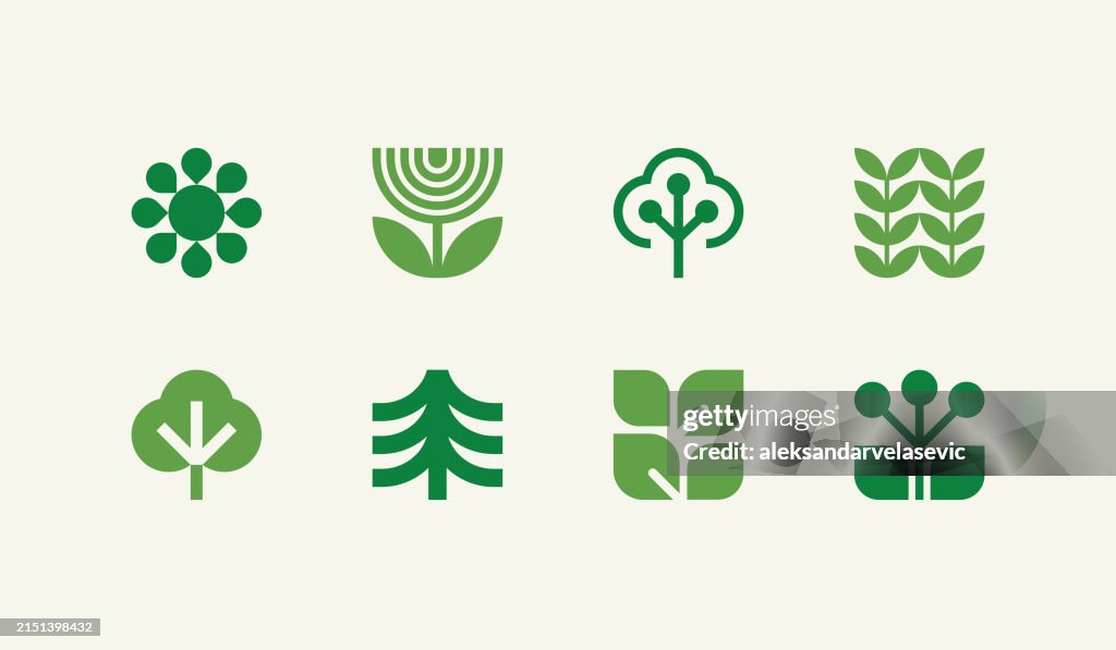 Geometric Nature Icons