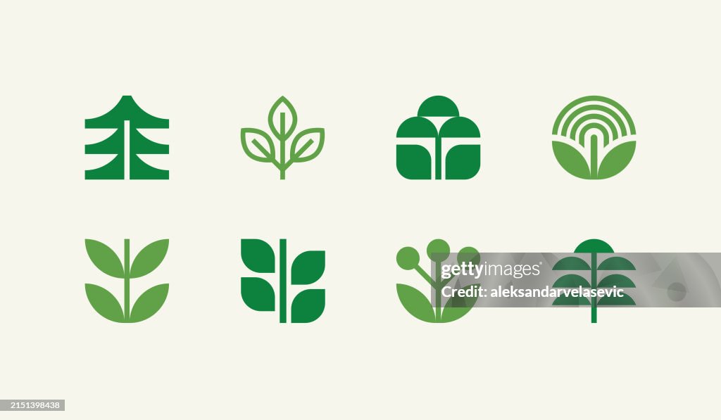 Geometric Nature Icons