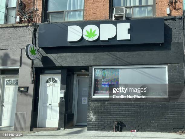Shop is selling cannabis and marijuana paraphernalia in Toronto, Ontario, Canada, on March 25, 2024.
