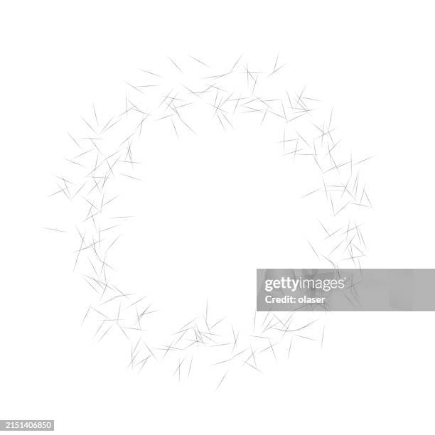 One Random Line Shape Circular Shape Made Of Random Lines With Fading Ends High-Res Vector ...