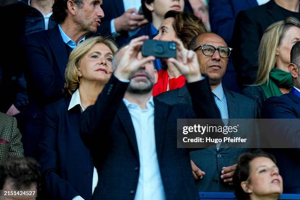 Valerie PECRESSE President of Ile de France Council and Philippe DIALLO President of FFF during the UEFA Champions League, Semi final match between...
