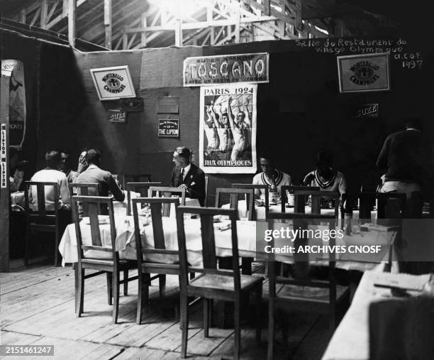 Paris 1924 Olympic Games : The Olympic Village catering hall.