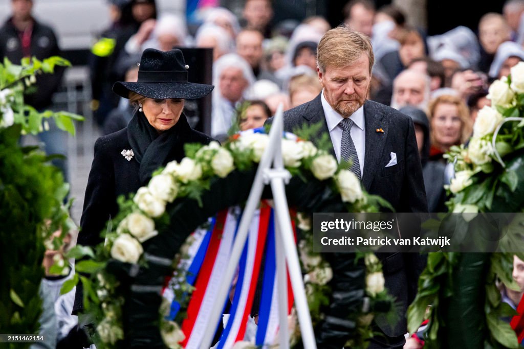 King Willem-Alexander And Queen Maxima Attend National Remembrance Day Ceremony