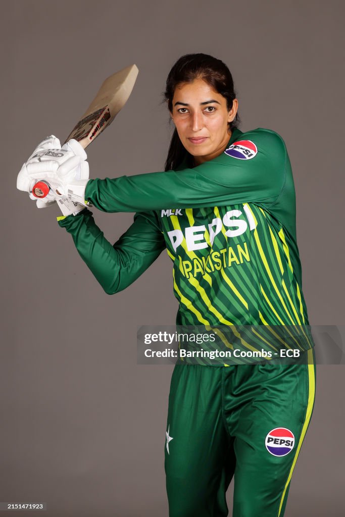 India Riaz Aliya Riaz of Pakistan poses for portrait at Uptonsteel County Ground ...