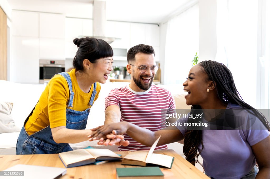 Happy Group of friends having fun together