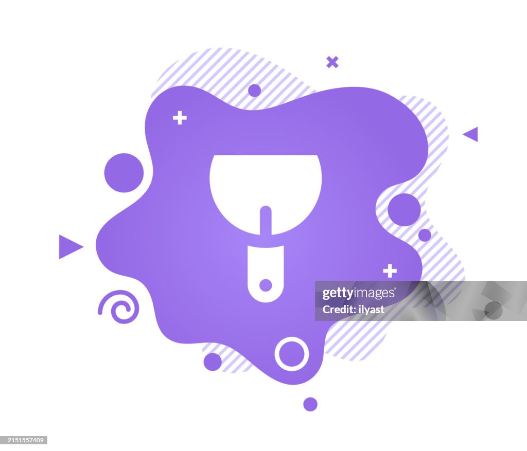 Announcement Design with Scraper Icon & Abstract Background