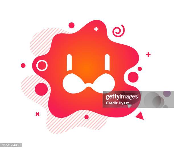 announcement design with bra icon & abstract background - pink studio background stock illustrations