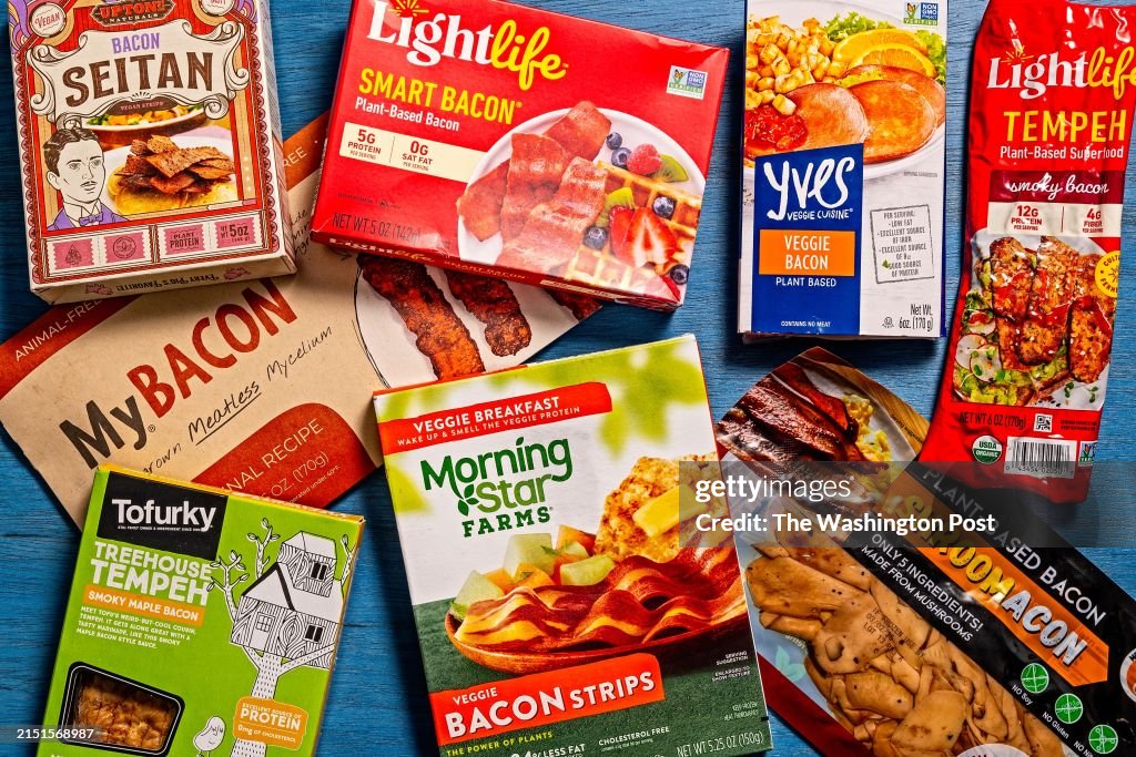 Vegan bacon taste test for Food and Climate column