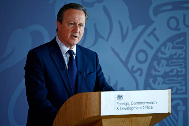 GBR: UK Foreign Secretary David Cameron Speaks At National Cyber Security Centre