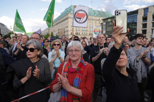 DEU: Protests In Dresden And Berlin Following Beating Of Politician