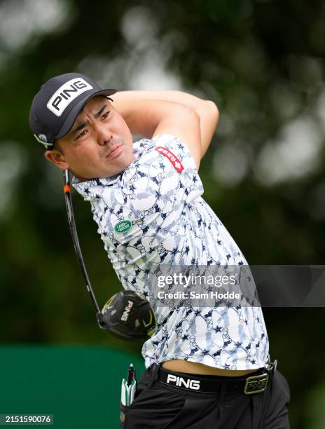 Taiga Semikawa of Japan plays his shot from the second tee during the final round of THE CJ CUP Byron Nelson at TPC Craig Ranch on May 05, 2024 in...