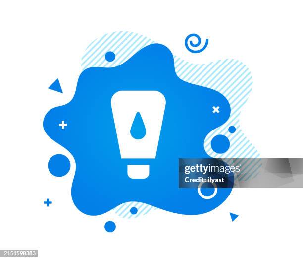 announcement design with moisturizer icon & abstract background - smooth skin stock illustrations