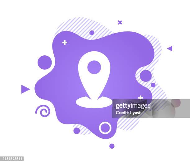 announcement design with location icon & abstract background - compass background stock illustrations