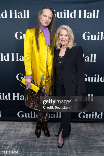 Jordan Roth and Daryl Roth attend Guild Hall 38th Annual Academy Of The Arts Achievement Awards Dinner at The Rainbow Room on April 3, 2024 in New...