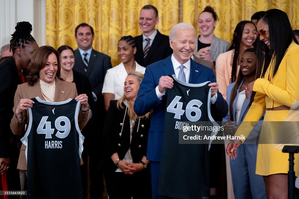 President Biden Hosts WNBA Champion Las Vegas Aces At The White House