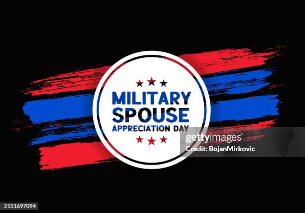 military spouse appreciation day poster. vector - appreciation background stock illustrations