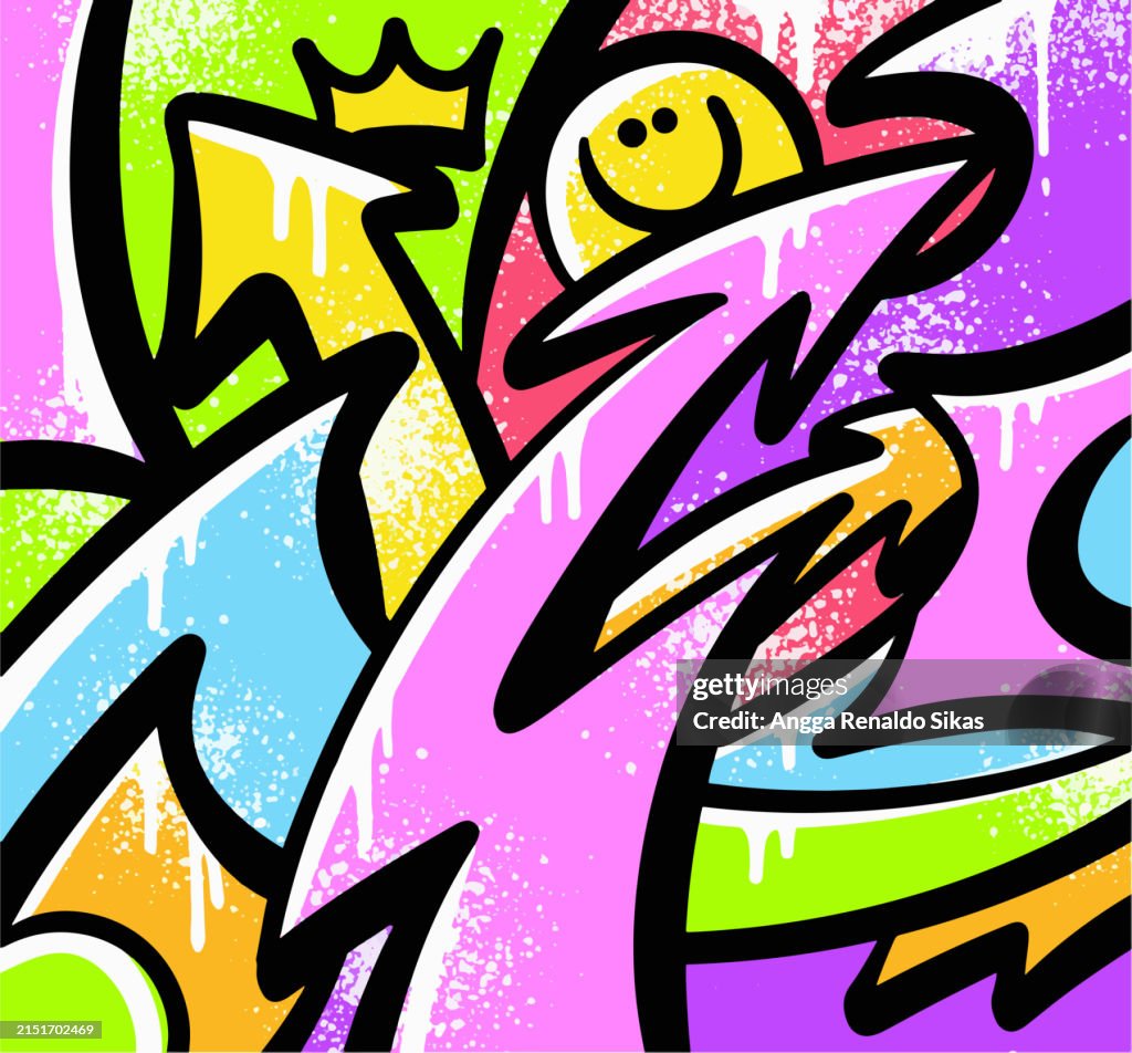 Funky Pattern Graphity Abstract Graffiti Art Pattern With Funky Arrows And Vibrant Colors High ...